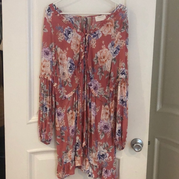 Auguste Pascal Helena Sleeved Mini Dress in Rose - Picture 3 of 3